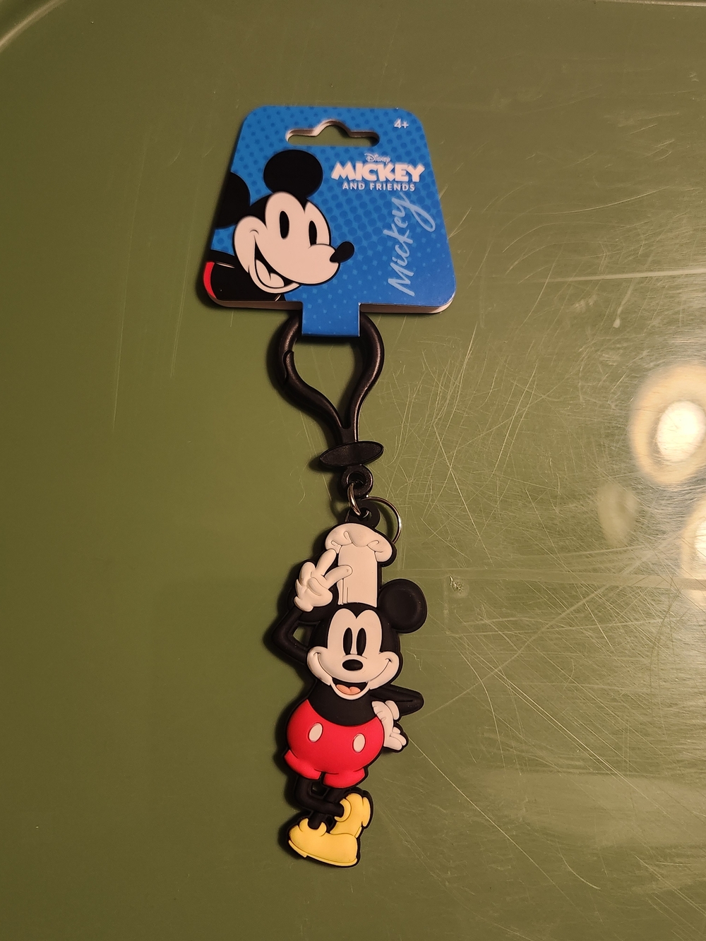 Disney Chef Mickey Mouse Rubber Keychain Bag Charm - Red/Yellow NWT
